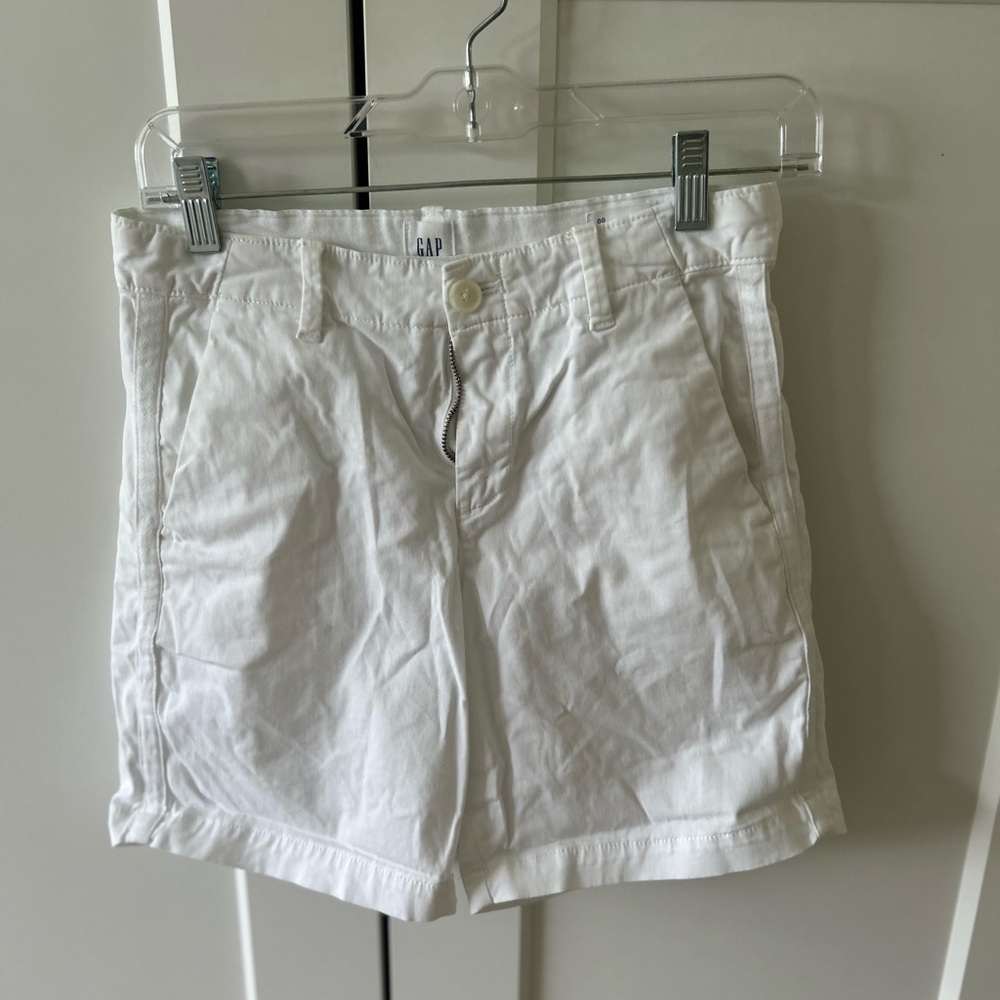 GAP White Bermuda Shorts Classic Cotton Blend